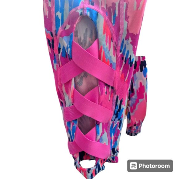 Lilly Pulitzer Luxletic Bodycon Athletic Cutout Leggings Size XS - Picture 6 of 12